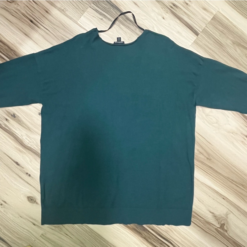 Torrid Pullover Drop Shoulder Emerald Green Sweater Size 1 - Picture 5 of 8